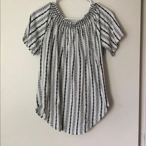 Ann Taylor Black & White Top